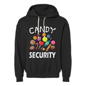 Candy Security Halloween Costume Party Garment-Dyed Fleece Hoodie