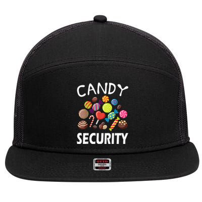 Candy Security Halloween Costume Party 7 Panel Mesh Trucker Snapback Hat