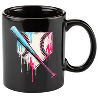 Cool Sport Home Plate Drip With Sprinkles Drip 11oz C Handle Ceramic Mug