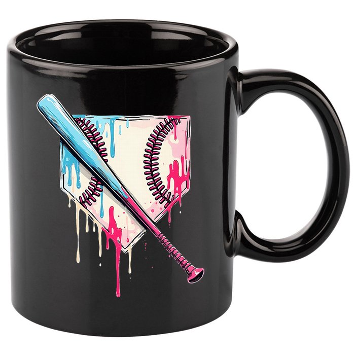 Cool Sport Home Plate Drip With Sprinkles Drip 11oz C Handle Ceramic Mug