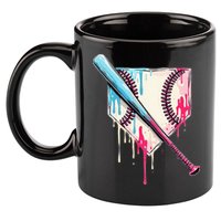 Cool Sport Home Plate Drip With Sprinkles Drip 11oz C Handle Ceramic Mug