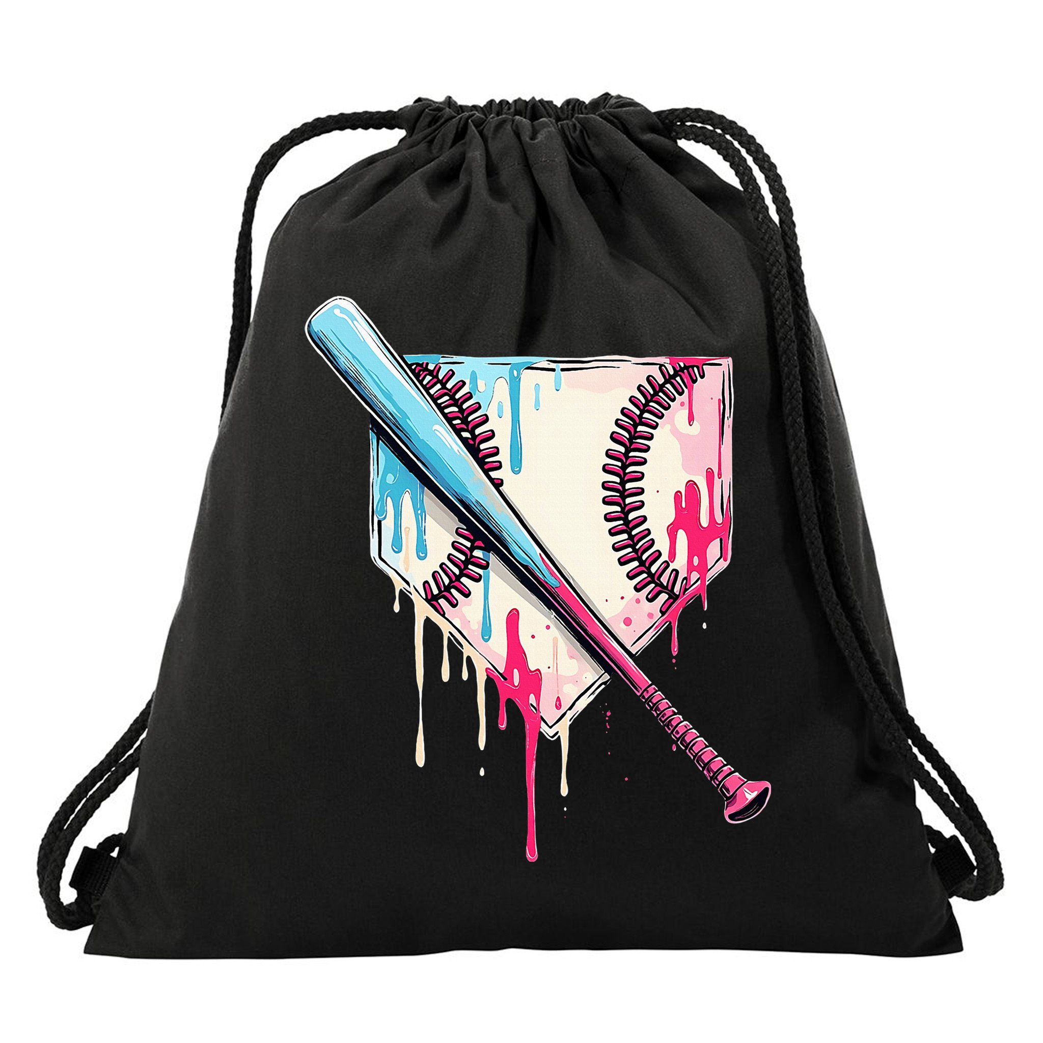 Cool Sport Home Plate Drip With Sprinkles Drip Drawstring Bag
