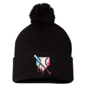 Cool Sport Home Plate Drip With Sprinkles Drip Pom Pom 12in Knit Beanie