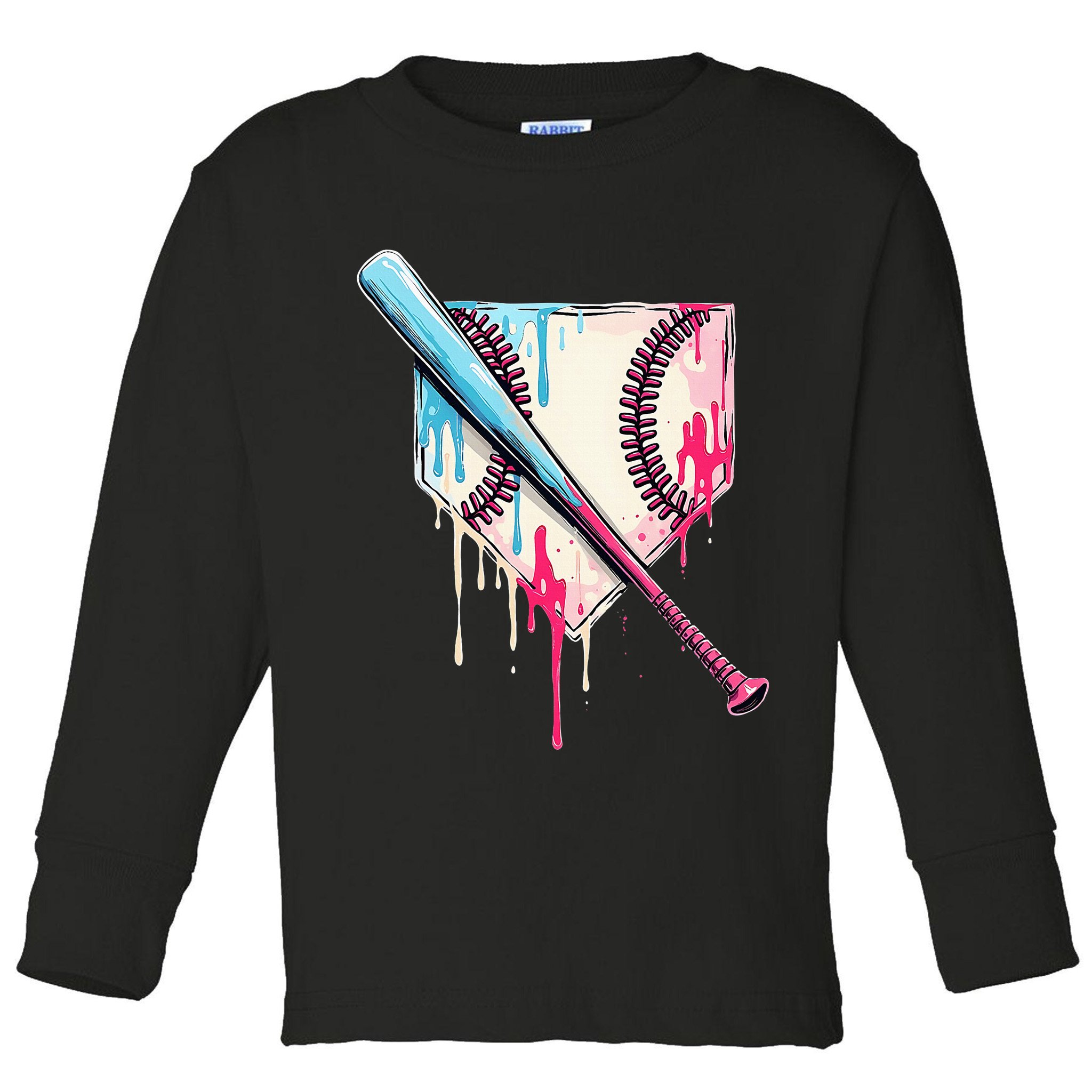 Cool Sport Home Plate Drip With Sprinkles Drip Toddler Long Sleeve Shirt