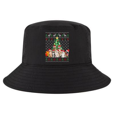 Cats Santa Hat Christmas Funny Xmas Tree Cool Comfort Performance Bucket Hat