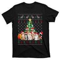 Cats Santa Hat Christmas Funny Xmas Tree T-Shirt