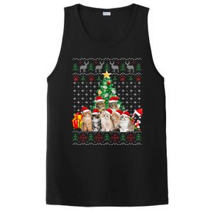 Cats Santa Hat Christmas Funny Xmas Tree PosiCharge Competitor Tank