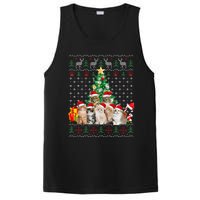 Cats Santa Hat Christmas Funny Xmas Tree PosiCharge Competitor Tank