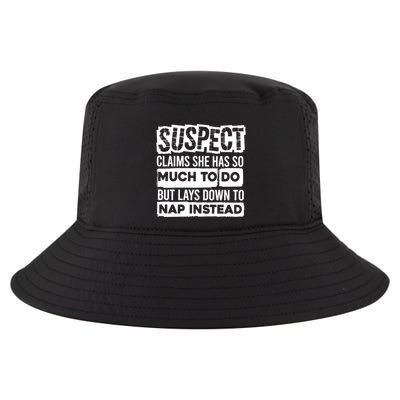 Claims She Has Too Much To Do Lays Down To Nap Instead  Funny Suspect Claims Cool Comfort Performance Bucket Hat