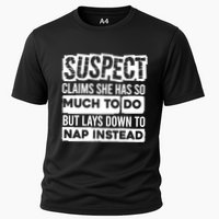 Claims She Has Too Much To Do Lays Down To Nap Instead  Funny Suspect Claims Performance Shirt