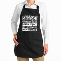 Claims She Has Too Much To Do Lays Down To Nap Instead  Funny Suspect Claims Apron