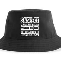 Claims She Has Too Much To Do Lays Down To Nap Instead  Funny Suspect Claims Sustainable Bucket Hat