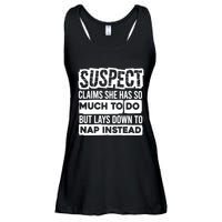 Claims She Has Too Much To Do Lays Down To Nap Instead  Funny Suspect Claims Ladies Essential Flowy Tank