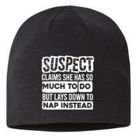 Claims She Has Too Much To Do Lays Down To Nap Instead  Funny Suspect Claims Sustainable Beanie