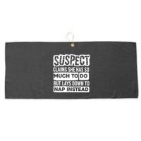Claims She Has Too Much To Do Lays Down To Nap Instead  Funny Suspect Claims Large Microfiber Waffle Golf Towel
