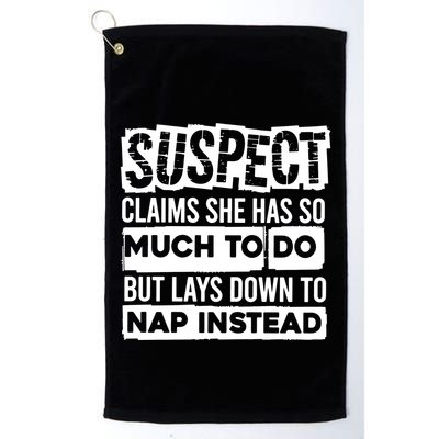 Claims She Has Too Much To Do Lays Down To Nap Instead  Funny Suspect Claims Golf Towel