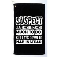 Claims She Has Too Much To Do Lays Down To Nap Instead  Funny Suspect Claims Golf Towel