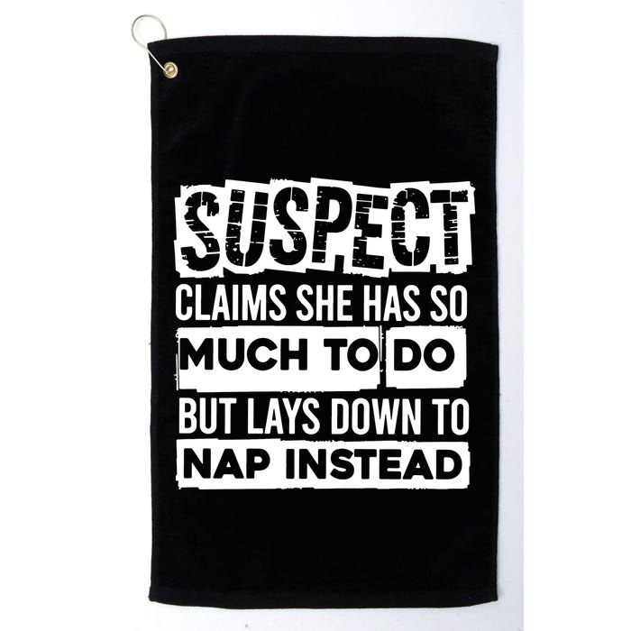 Claims She Has Too Much To Do Lays Down To Nap Instead  Funny Suspect Claims Golf Towel