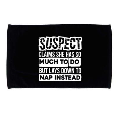 Claims She Has Too Much To Do Lays Down To Nap Instead  Funny Suspect Claims Microfiber Hand Towel