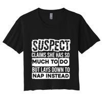Claims She Has Too Much To Do Lays Down To Nap Instead  Funny Suspect Claims Crop Top