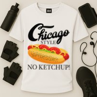 Chicago Style Hot Dog Summer 4th Of July No Ketchup Gift Cooling Performance Crew T-Shirt
