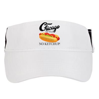 Chicago Style Hot Dog Summer 4th Of July No Ketchup Gift Adult Drive Performance Visor