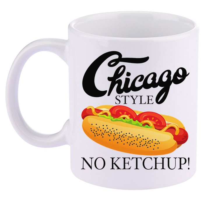 Chicago Style Hot Dog Summer 4th Of July No Ketchup Gift 11oz C Handle Ceramic Mug