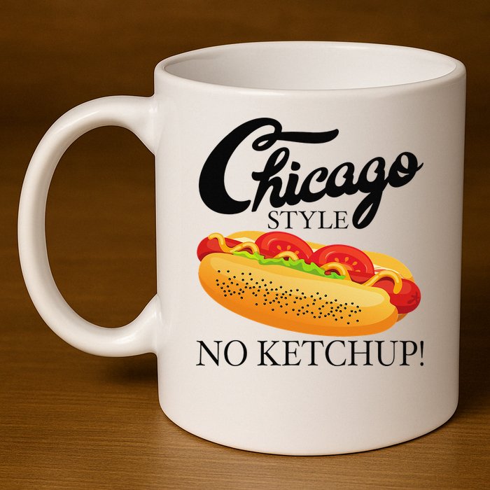 Chicago Style Hot Dog Summer 4th Of July No Ketchup Gift 11oz C Handle Ceramic Mug