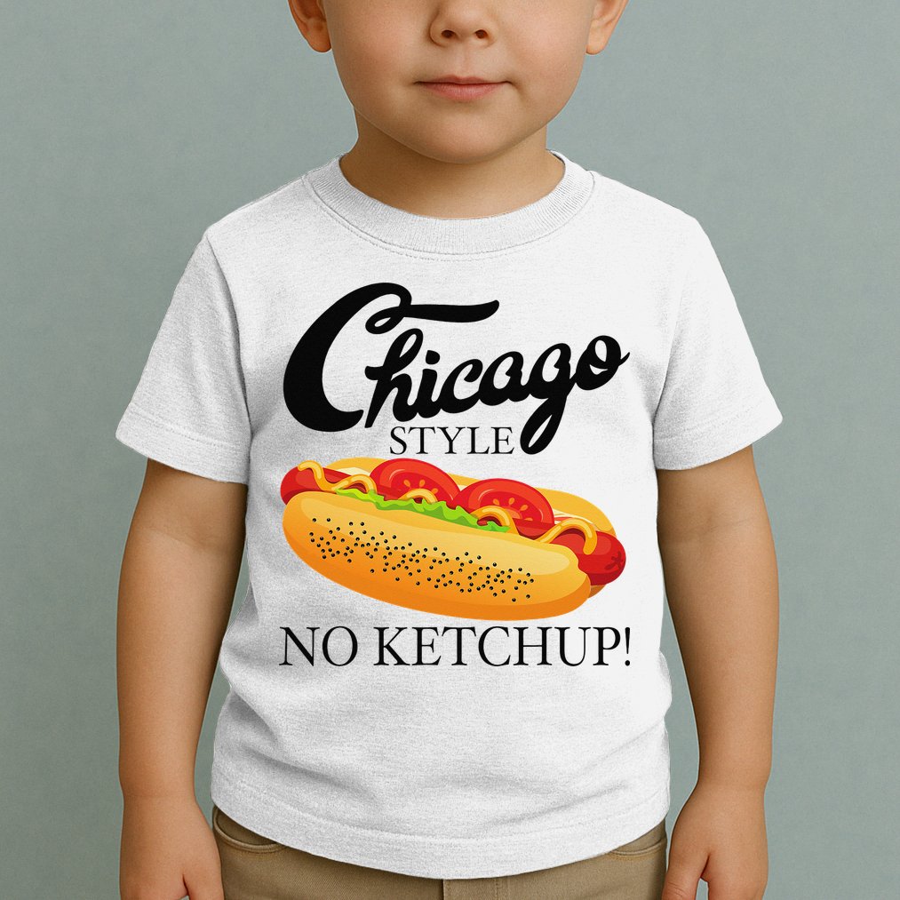 Chicago Style Hot Dog Summer 4th Of July No Ketchup Gift Toddler T-Shirt