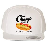 Chicago Style Hot Dog Summer 4th Of July No Ketchup Gift Wool Snapback Cap