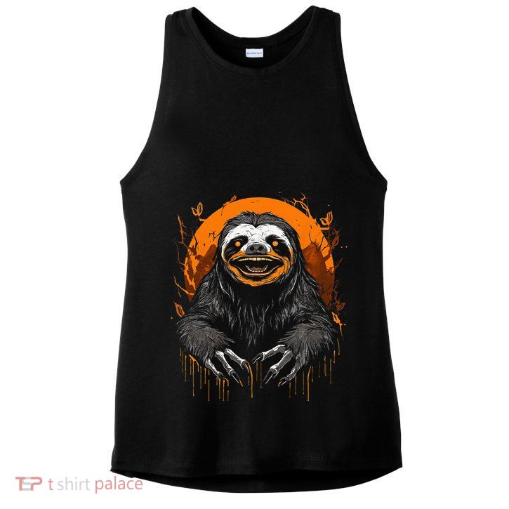 Cute Sloth Halloween Funny Halloween Sloth Gifts Graphic Tee Ladies PosiCharge Tri-Blend Wicking Tank