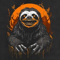 Cute Sloth Halloween Funny Halloween Sloth Gifts Graphic Tee 7 Panel Mesh Trucker Snapback Hat