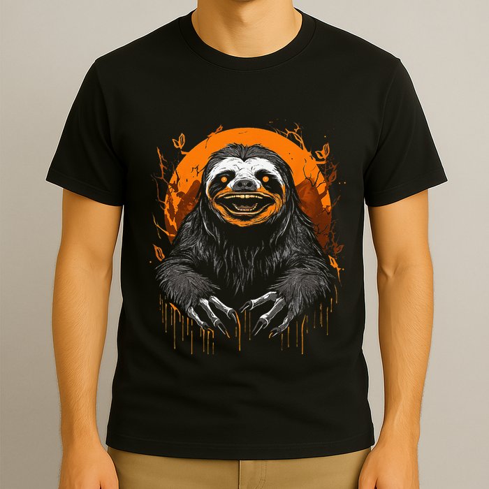Cute Sloth Halloween Funny Halloween Sloth Gifts Graphic Tee T-Shirt