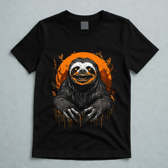 Cute Sloth Halloween Funny Halloween Sloth Gifts Graphic Tee T-Shirt