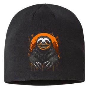 Cute Sloth Halloween Funny Halloween Sloth Gifts Graphic Tee Sustainable Beanie