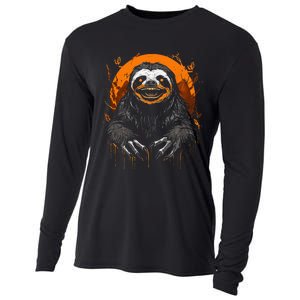 Cute Sloth Halloween Funny Halloween Sloth Gifts Graphic Tee Cooling Performance Long Sleeve Crew