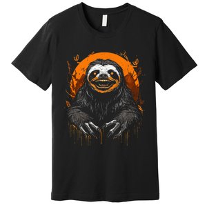 Cute Sloth Halloween Funny Halloween Sloth Gifts Graphic Tee Premium T-Shirt