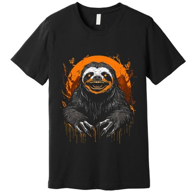Cute Sloth Halloween Funny Halloween Sloth Gifts Graphic Tee Premium T-Shirt