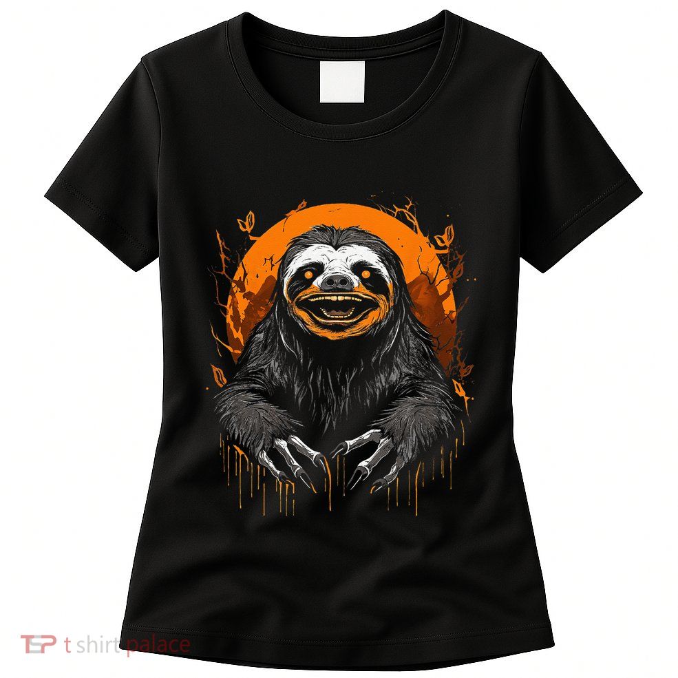 Cute Sloth Halloween Funny Halloween Sloth Gifts Graphic Tee Womens T-Shirt