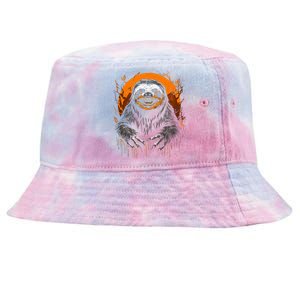 Cute Sloth Halloween Funny Halloween Sloth Gifts Graphic Tee Tie-Dyed Bucket Hat