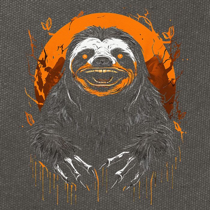 Cute Sloth Halloween Funny Halloween Sloth Gifts Graphic Tee Cotton Canvas Backpack