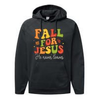 Christian Sayings Halloween Fall For Jesus Religious Performance Fleece Hoodie