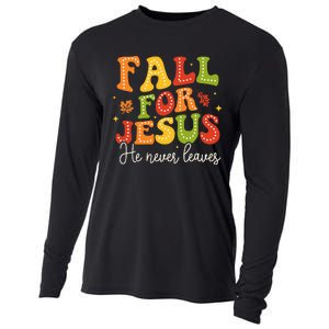 Christian Sayings Halloween Fall For Jesus Religious Cooling Performance Long Sleeve Crew