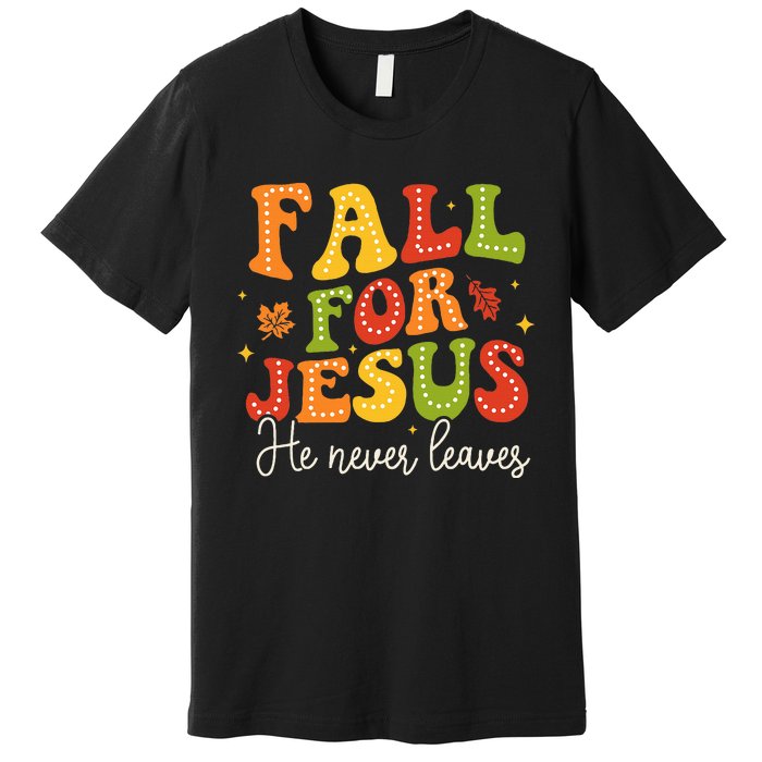 Christian Sayings Halloween Fall For Jesus Religious Premium T-Shirt