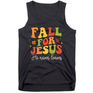 Christian Sayings Halloween Fall For Jesus Religious Tank Top