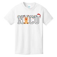 Cute Santa Hat Reindeer Christmas Light Xmas Nicu Nurse Kids T-Shirt