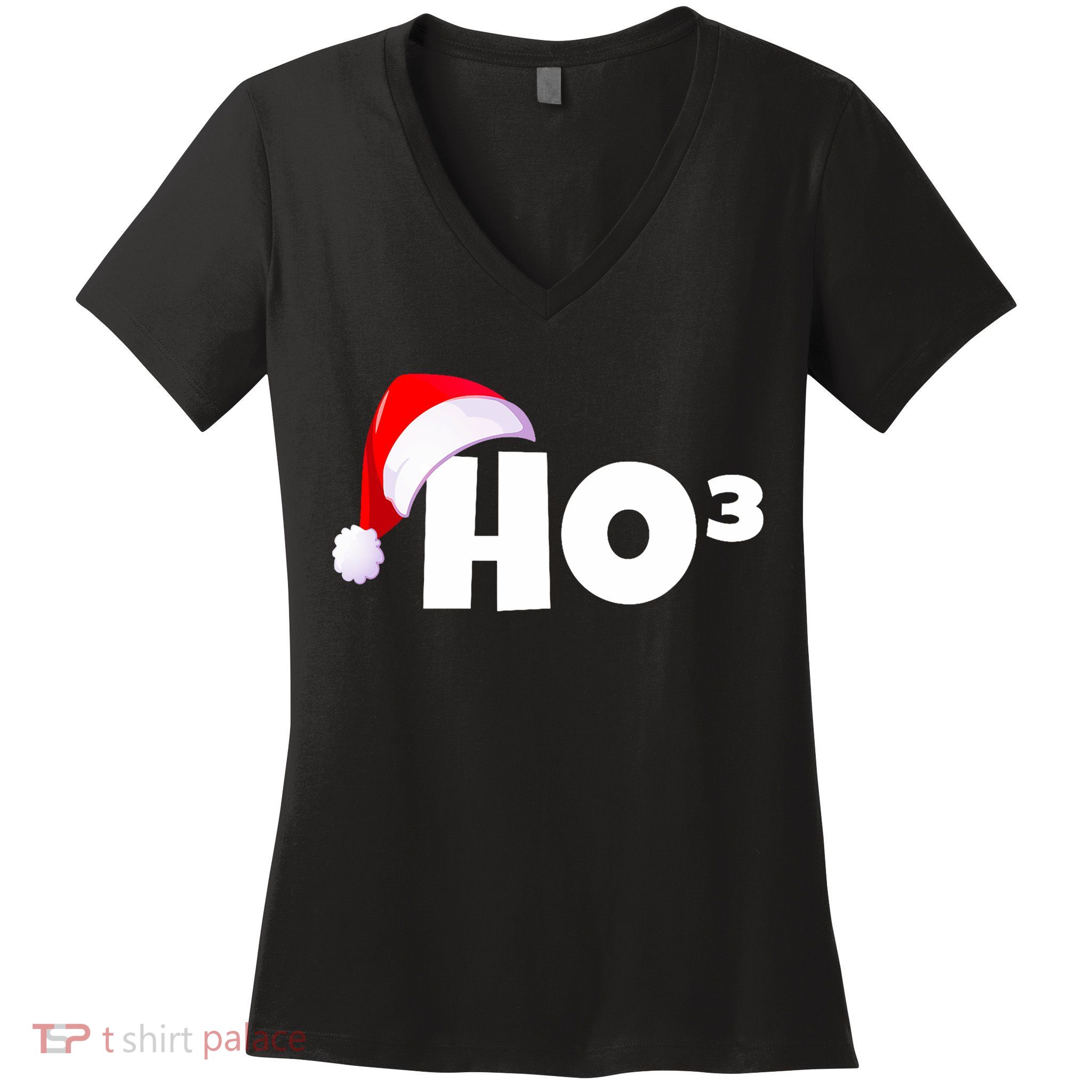 Christmas Santa Hohoho Math & Physics Joke Women's V-Neck T-Shirt