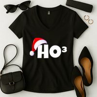 Christmas Santa Hohoho Math & Physics Joke Women's V-Neck T-Shirt