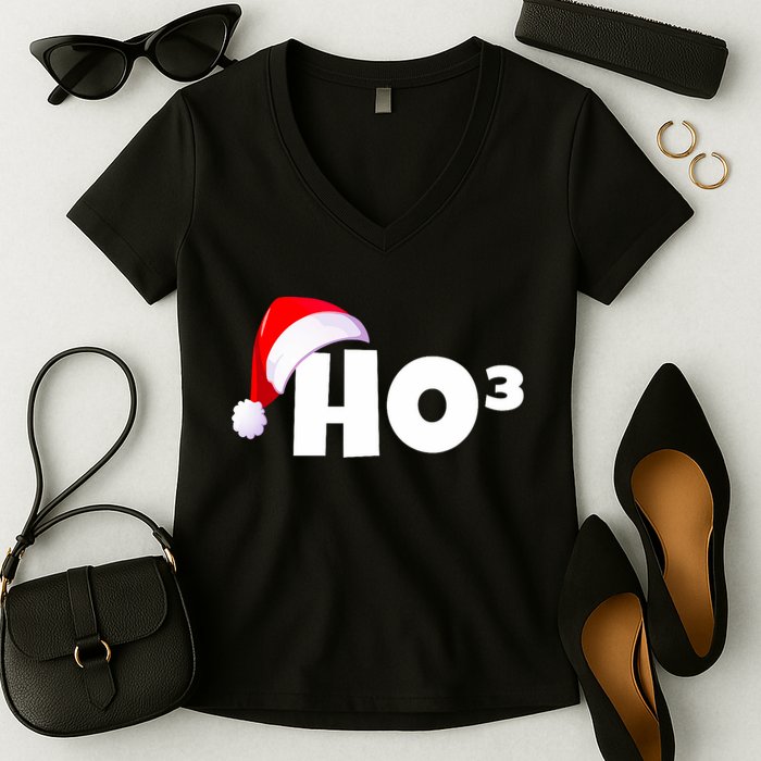 Christmas Santa Hohoho Math & Physics Joke Women's V-Neck T-Shirt