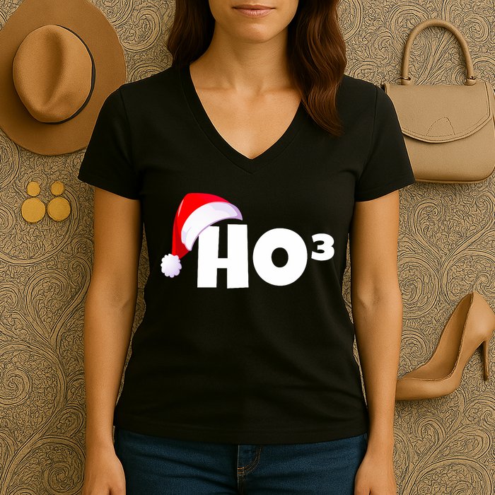 Christmas Santa Hohoho Math & Physics Joke Women's V-Neck T-Shirt